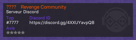 ????・Revenge Community - Serveur Discord