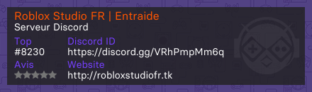 Roblox Studio FR | Entraide - Serveur Discord