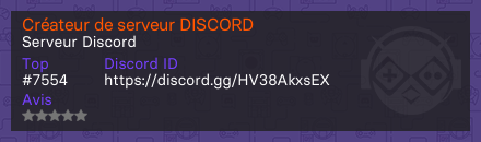 Créateur de serveur DISCORD - Serveur Discord