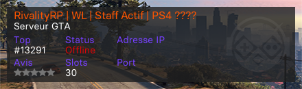 RivalityRP | WL | Staff Actif | PS4 ????