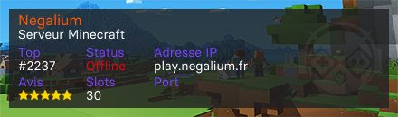 Negalium - Serveur Minecraft