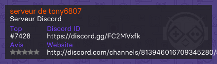 serveur de tony6807