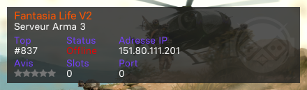 Fantasia Life V2 - Serveur Arma 3