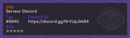 pop - Serveur Discord