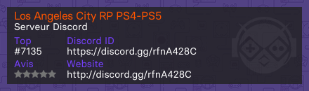 Los Angeles City RP PS4-PS5  - Serveur Discord