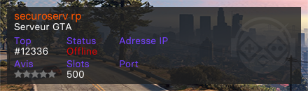 securoserv rp - Serveur GTA
