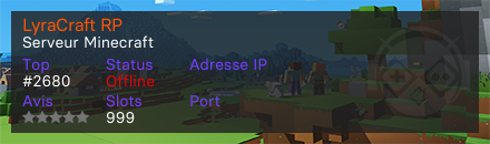 LyraCraft RP - Serveur Minecraft