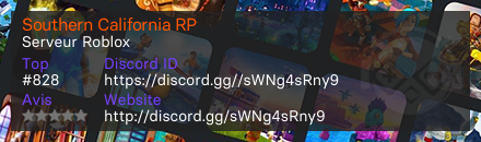 Southern California RP - Serveur Roblox