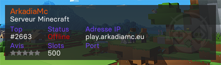 ArkadiaMc - Serveur Minecraft