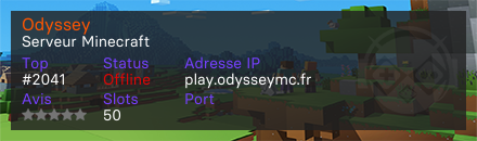 Odyssey - Serveur Minecraft