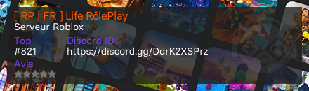 [ RP | FR ] Life RôlePlay  - Serveur Roblox