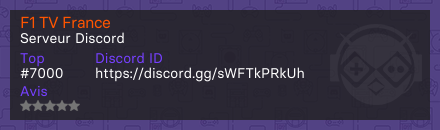 F1 TV France - Serveur Discord