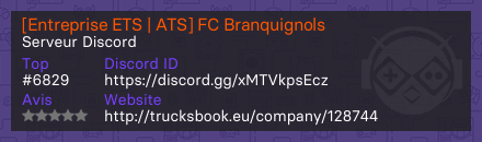 [Entreprise ETS | ATS] FC Branquignols