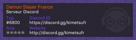 Demon Slayer France - Serveur Discord