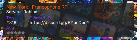 New-York | Francophone RP - Serveur Roblox