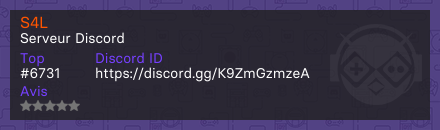 S4L - Serveur Discord