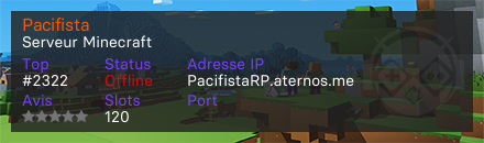Pacifista - Serveur Minecraft