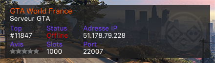 GTA World France - Serveur GTA