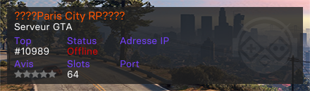 ????Paris City RP???? - Serveur GTA