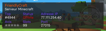 FriendlyCraft - Serveur Minecraft