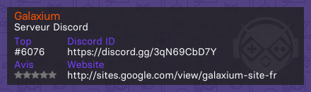 Galaxium - Serveur Discord
