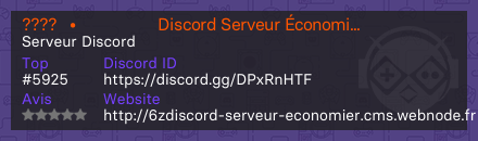 ????   •๖̶ζ͜͡Discord Serveur Économie®