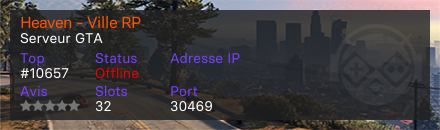 Heaven - Ville RP - Serveur GTA