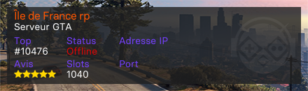 Île de France rp  - Serveur GTA