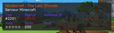 Nindocraft : The Last Shinobi - Serveur Minecraft
