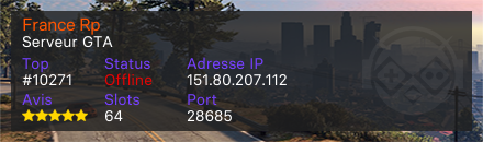 France Rp - Serveur GTA