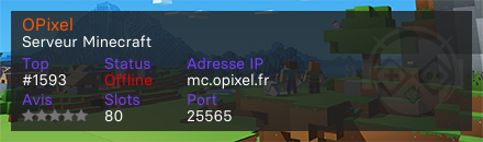OPixel - Serveur Minecraft