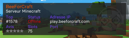 BeeForCraft - Serveur Minecraft