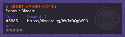 STROBU_BARBU FAMILY - Serveur Discord