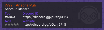????・Arizona Pub - Serveur Discord