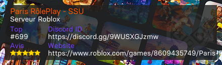 Paris RôlePlay - SSU - Serveur Roblox