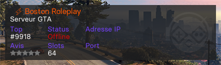   ⚡ Boston Roleplay   - Serveur GTA