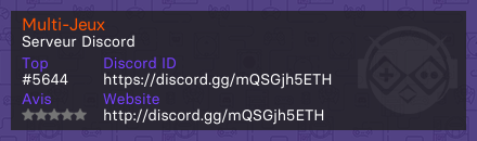 Multi-Jeux - Serveur Discord