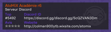 AtoMiX Académie r6