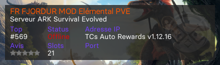 FR FJORDUR MOD Elémental PVE - Serveur ARK Survival Evolved