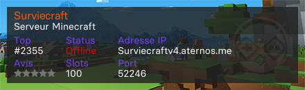 Surviecraft - Serveur Minecraft
