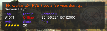  FR -ZvivantZ- [PVE] ( Loots, Service, Boutique,... ) 