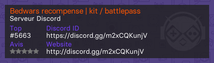 Bedwars recompense | kit / battlepass - Serveur Discord