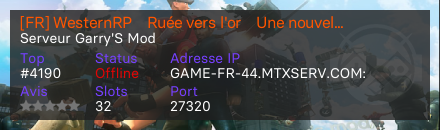 [FR] WesternRP│Ruée vers l'or│Une nouvelle façon de jouer - Serveur Garry's mod
