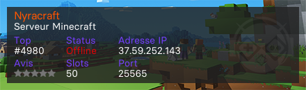 Nyracraft - Serveur Minecraft