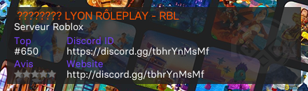  ???????? LYON RÔLEPLAY - RBL  - Serveur Roblox