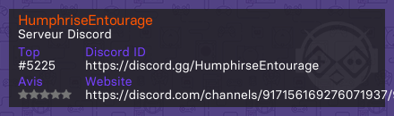 HumphriseEntourage - Serveur Discord