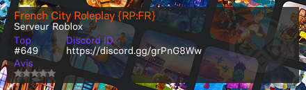 French City Roleplay {RP:FR} - Serveur Roblox