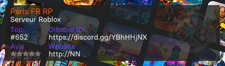 Paris FR RP - Serveur Roblox
