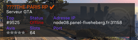 ????THE PARIS RP ✔ - Serveur GTA