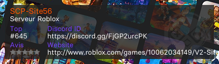 SCP-Site56 - Serveur Roblox